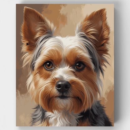 Yorkshire Terrier Portrait - Paint by Numbers Kit