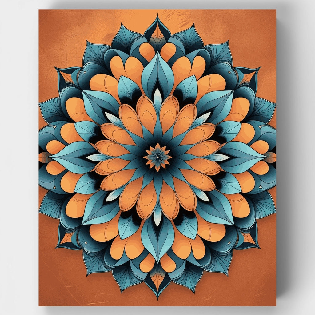 Kit de pintura por números - Mandala floral ornamentada — Estándar