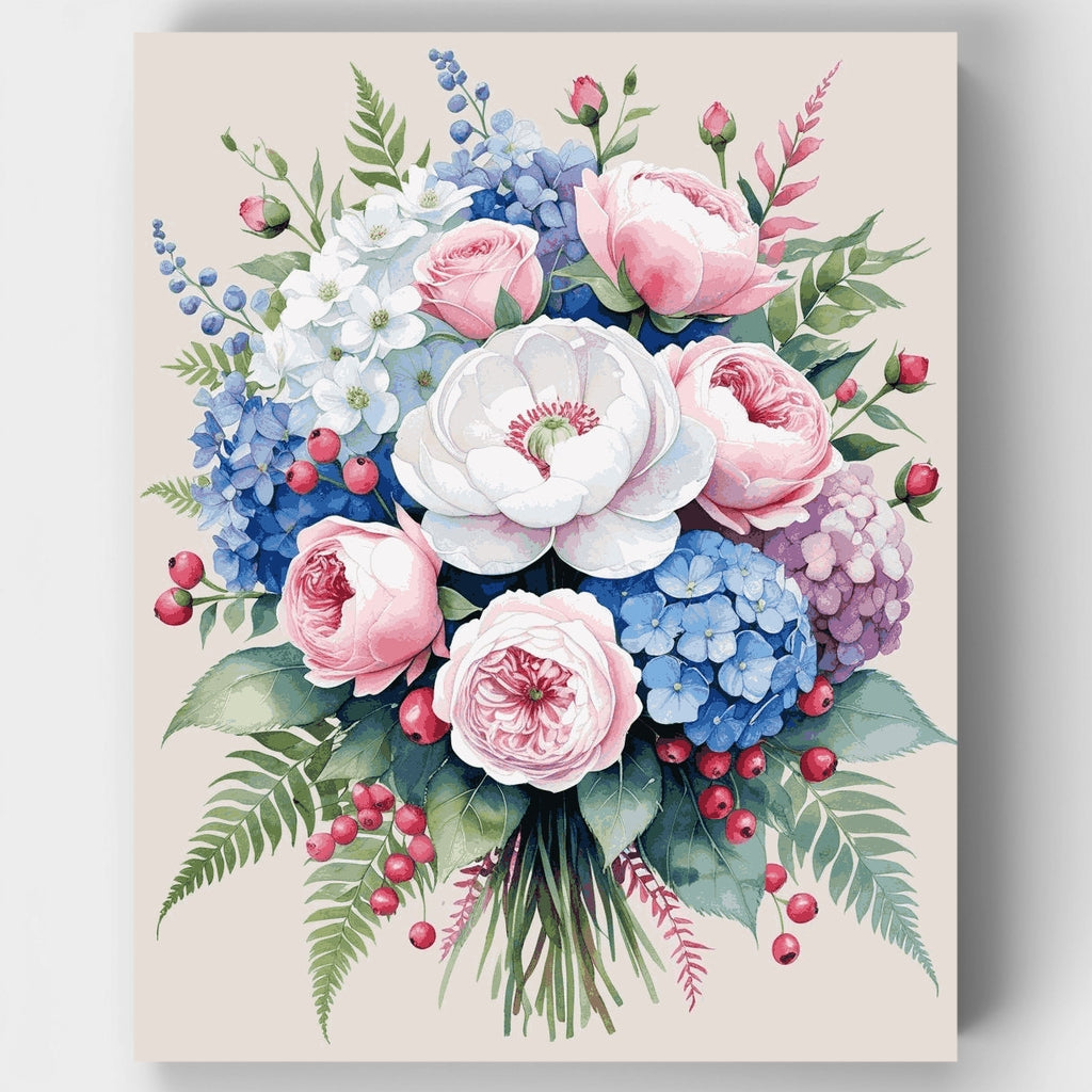 Elegante ramo floral - Kit de pintura por números — Estándar