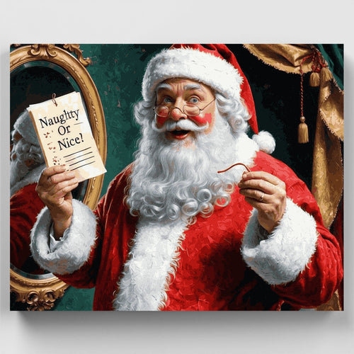 Santa's Naughty or Nice List - Paint by Numbers Kit