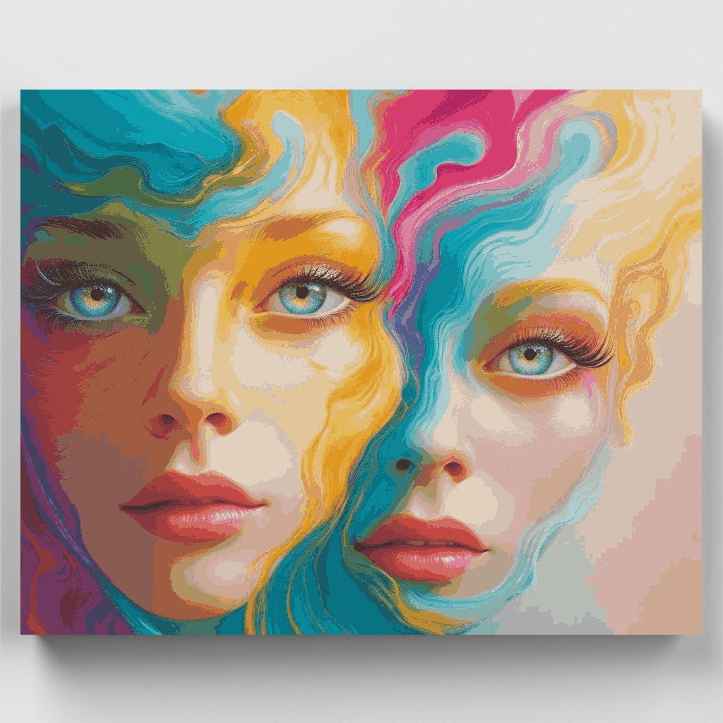 Dualidad Etérea - Kit de Pintura por Números — Estándar