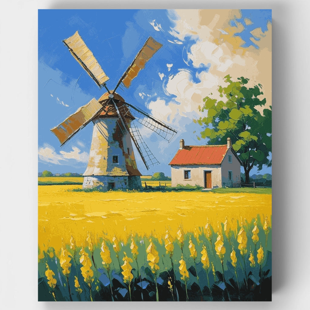 Countryside Windmill - Paint by Numbers Kit