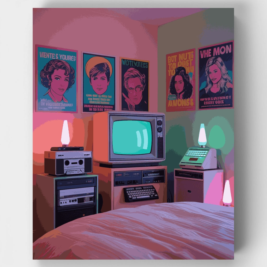 Retro Bedroom - Paint by Numbers Kit