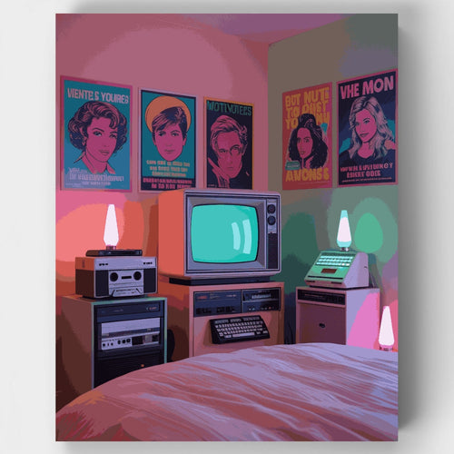 Retro Bedroom - Paint by Numbers Kit