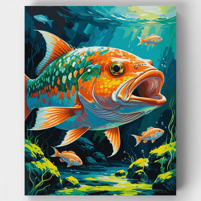 Vibrant Fish Underwater Scene - Paint by Numbers Kit