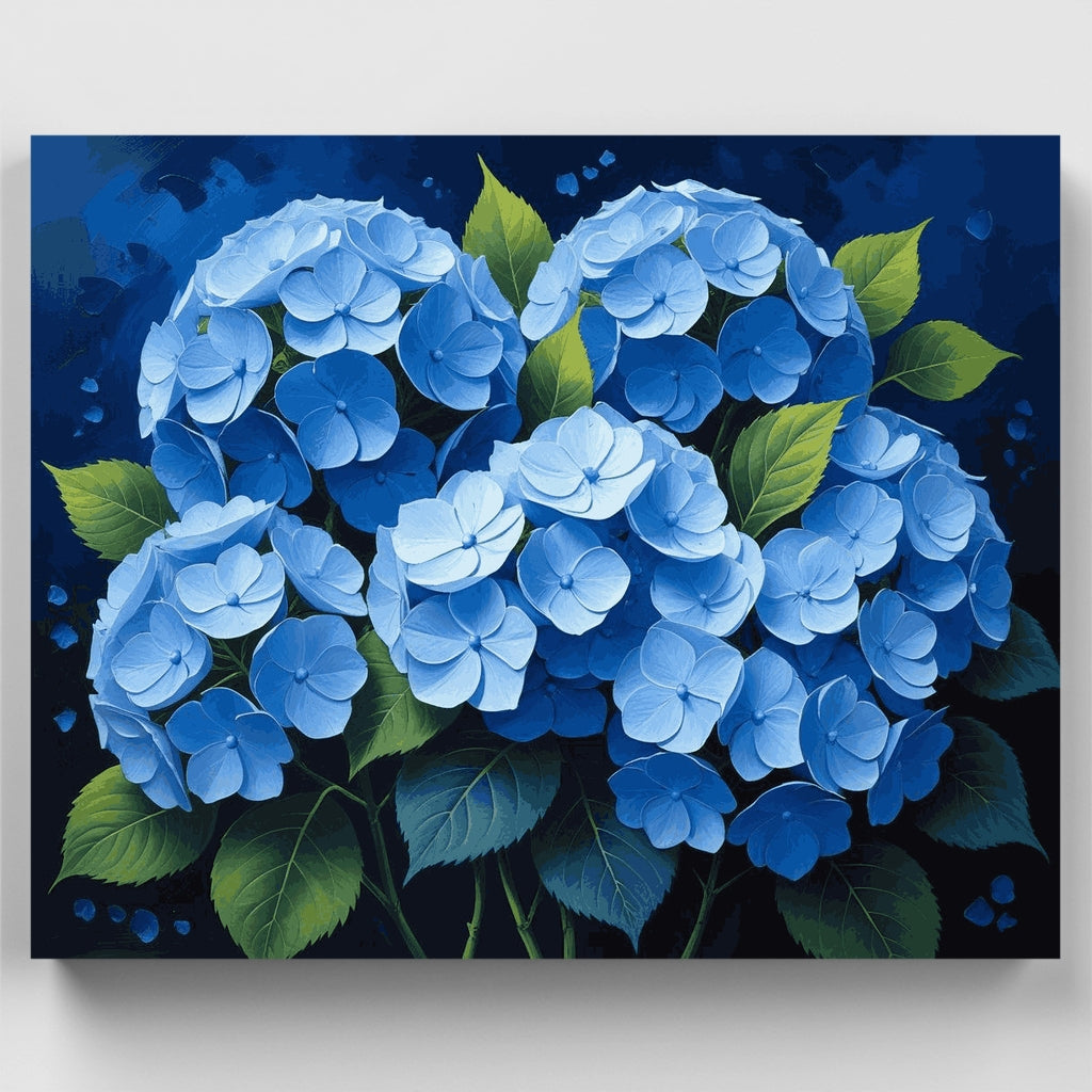 Hortensias azules - Kit de pintura por números — Estándar
