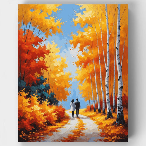 Autumn Forest Stroll - Paint by Numbers Kit