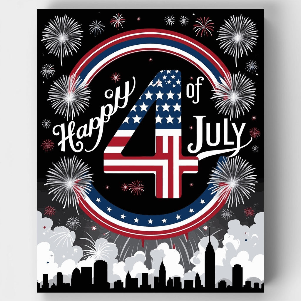 Feliz 4 de julio - Kit de pintura por números — Estándar