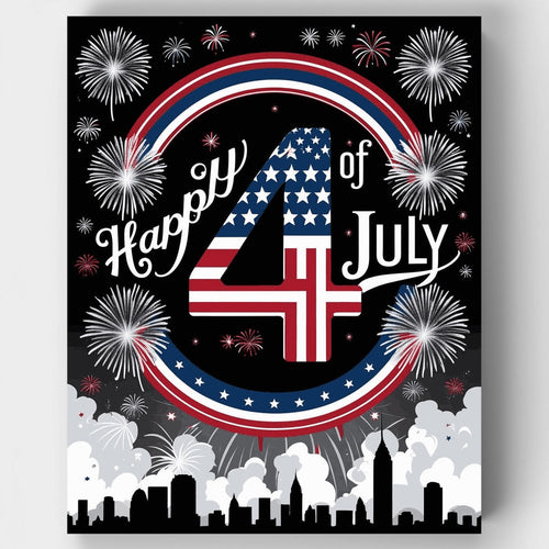 Happy 4th of July - Paint by Numbers Kit