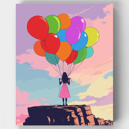 Dreamy Balloon Sunset - Paint by Numbers Kit