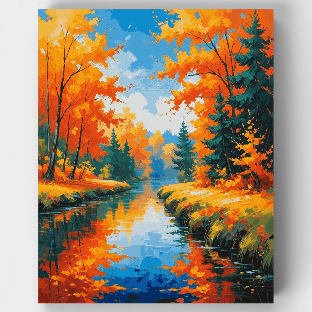 Autumn Creek Reflections - Paint by Numbers Kit