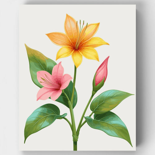 Vibrant Lily Flowers - Paint by Numbers Kit