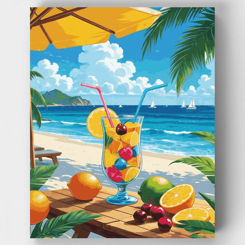 Tropical Paradise Cocktail - Paint by Numbers Kit