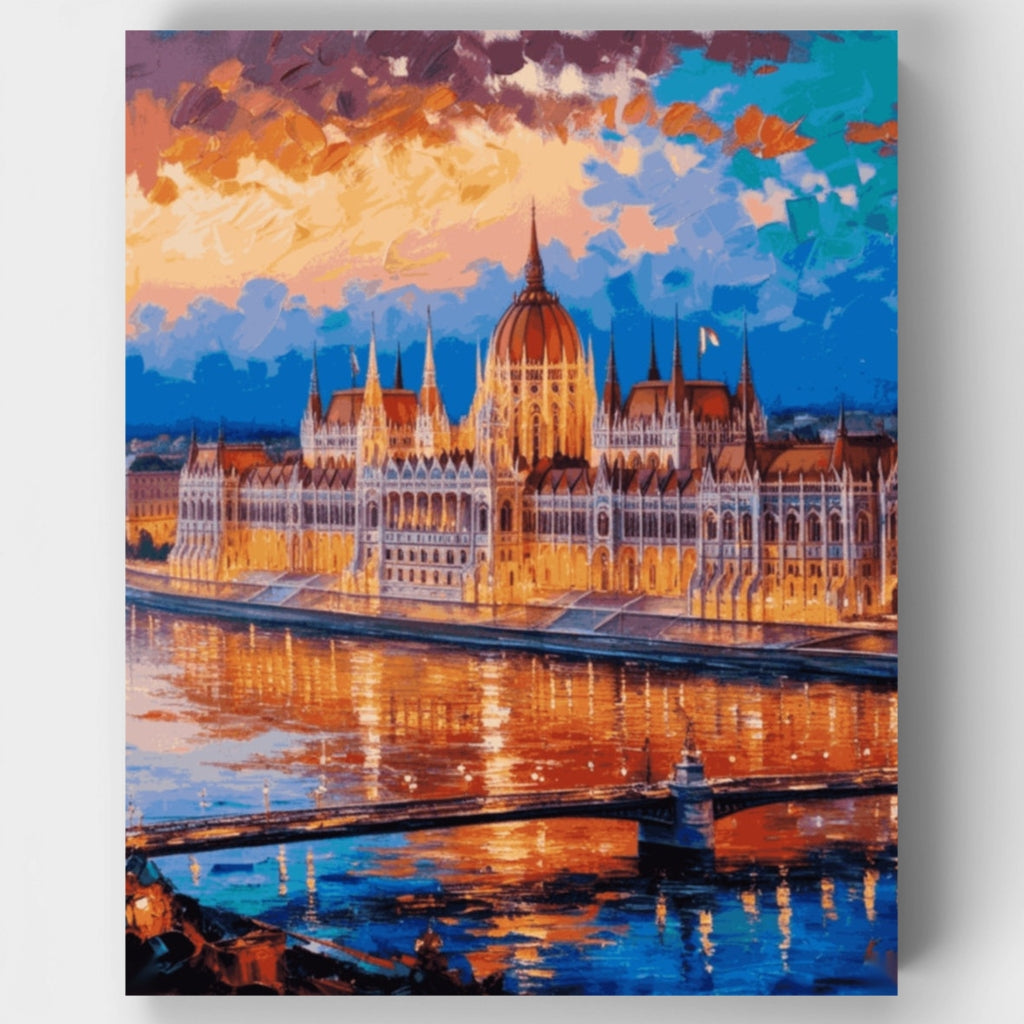 Paisaje urbano de Budapest - Kit de pintura por números — Estándar