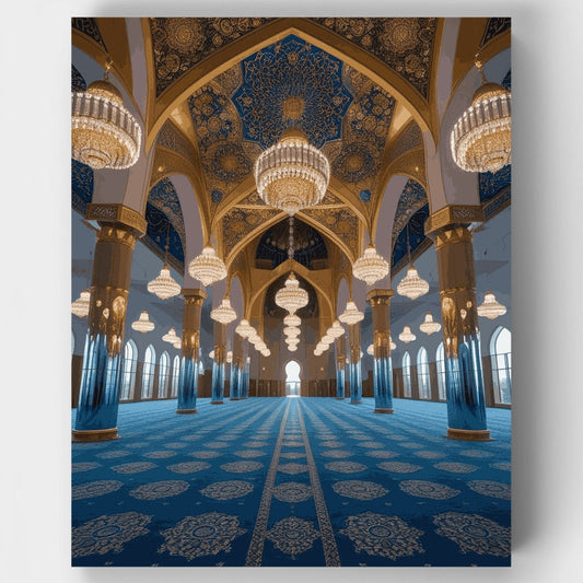 Ornate Mosque Interior - Paint by Numbers Kit