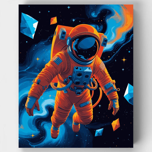 Cosmic Voyager in Nebula - Paint by Numbers Kit