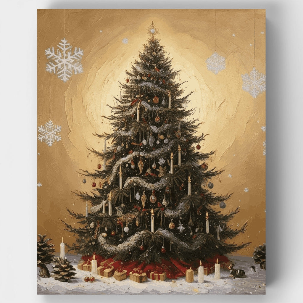 Árbol de Navidad clásico - Kit de pintura por números — Estándar