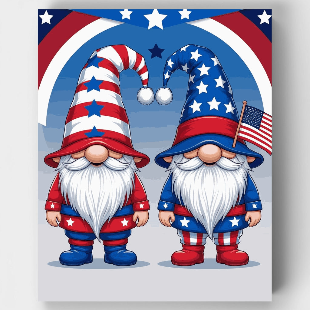 Gnomos patrióticos - Kit de pintura por números — Estándar