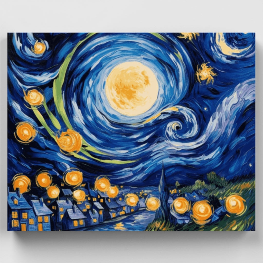 Noche estrellada moderna - Kit de pintura por números — Estándar