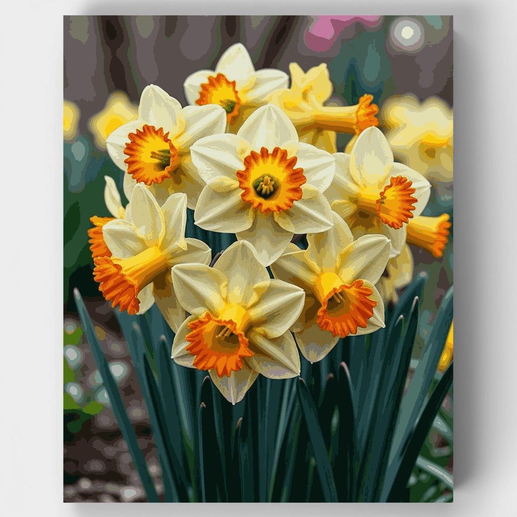 Set de pintura por números: Ramillete de narcisos alegres — Estándar