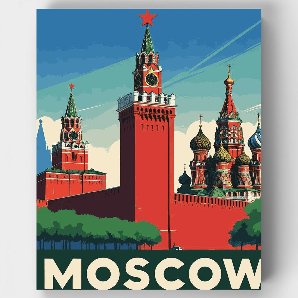 Moscow Red Square - Paint by Numbers Kit
