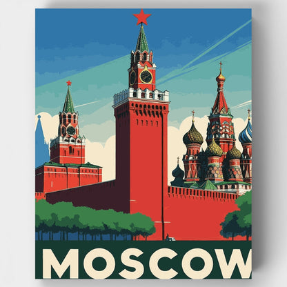 Moscow Red Square - Paint by Numbers Kit