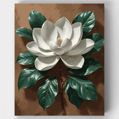 Southern Magnolia Botanical Illustration - Paint by Numbers Kit