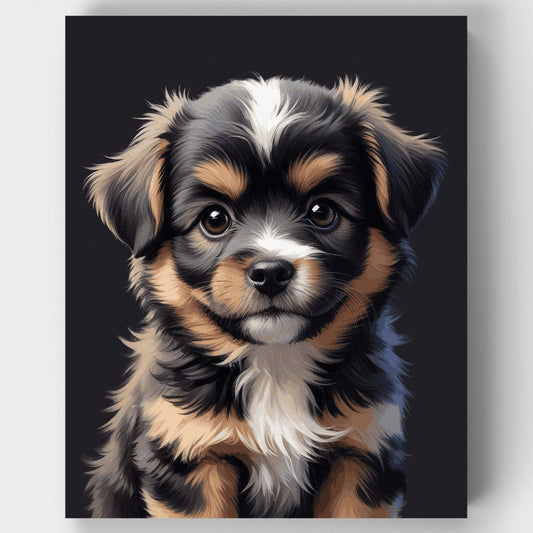 Adorable Yorkshire Terrier Puppy - Paint by Numbers Kit