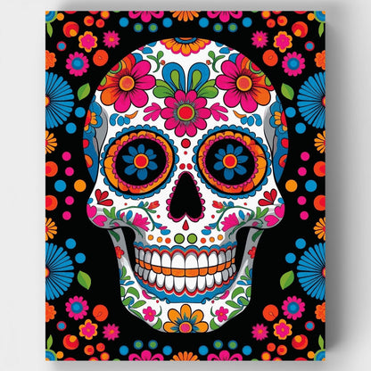 Vibrant Sugar Skull Celebration - Paint by Numbers Kit