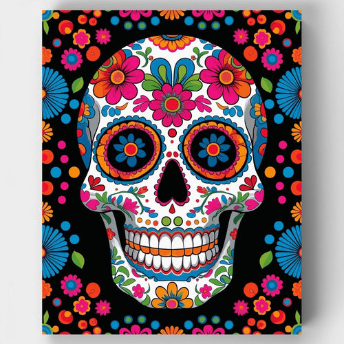 Vibrant Sugar Skull Celebration - Paint by Numbers Kit