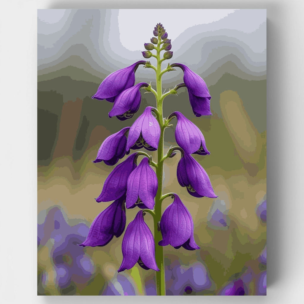 Kit de pintura por números - Dedalera morada silvestre — Estándar