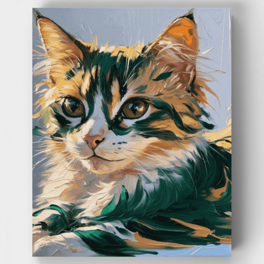Vibrant Feline Portrait - Paint by Numbers Kit