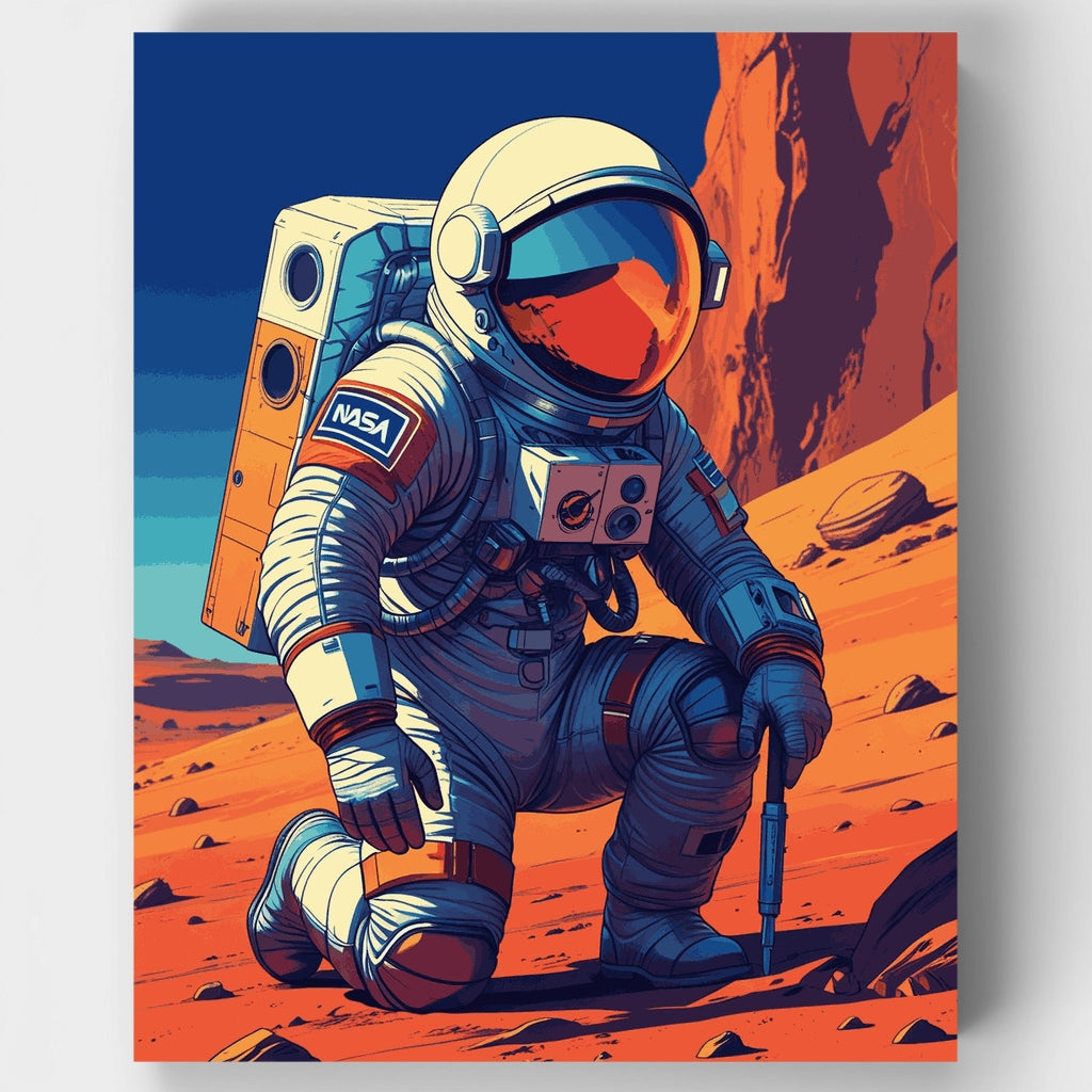 Kit de pintura por números - Exploración de astronautas en Marte — Estándar
