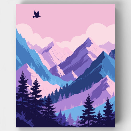 Purple Mountain Sunset - Paint by Numbers Kit