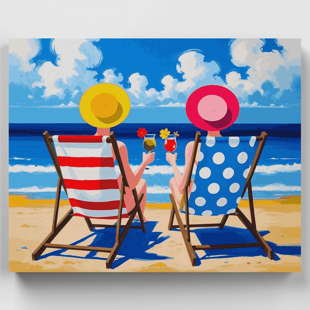 Placer de un día de playa - Kit de pintura por números — Estándar
