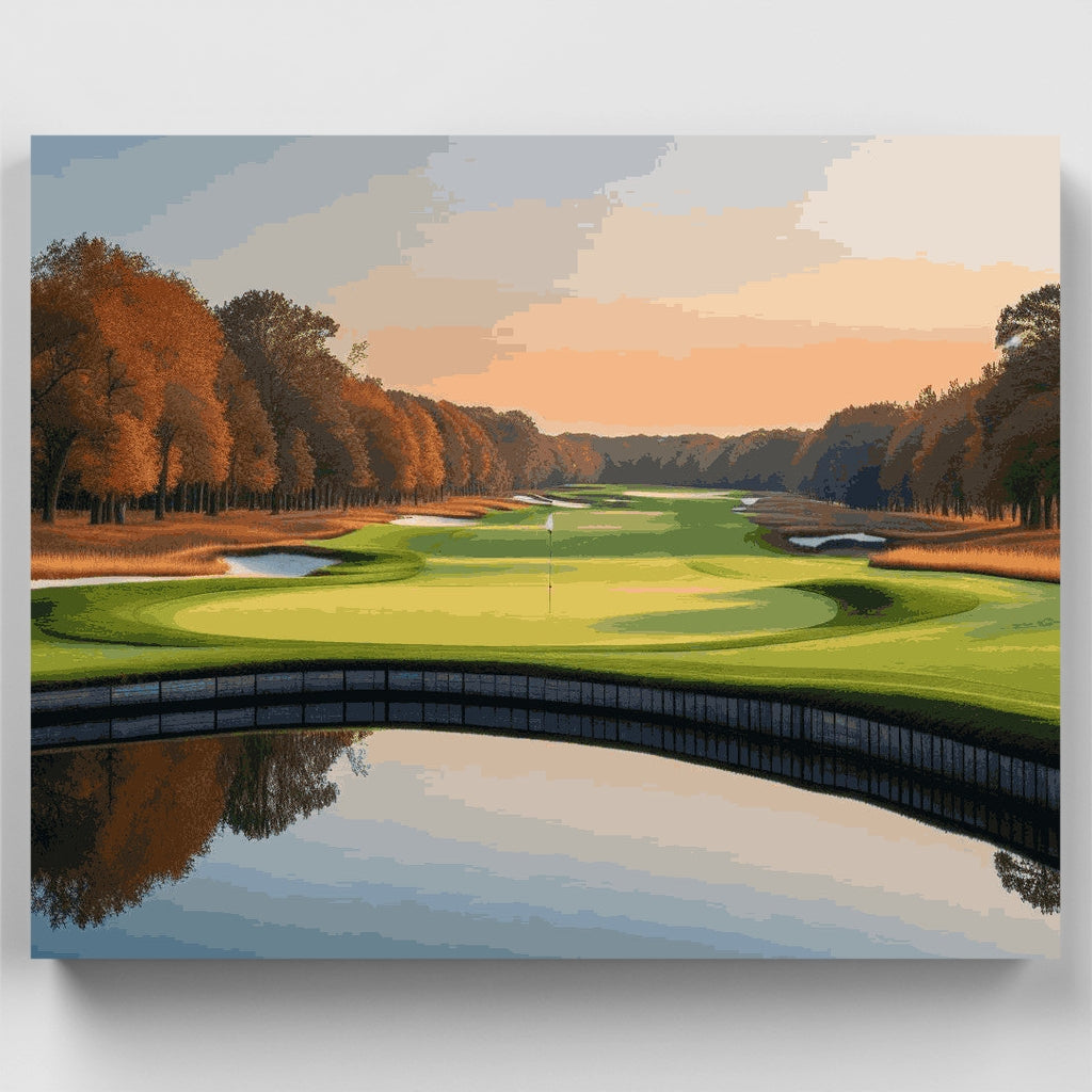 Kit de pintura por números - Campo de golf en otoño — Estándar