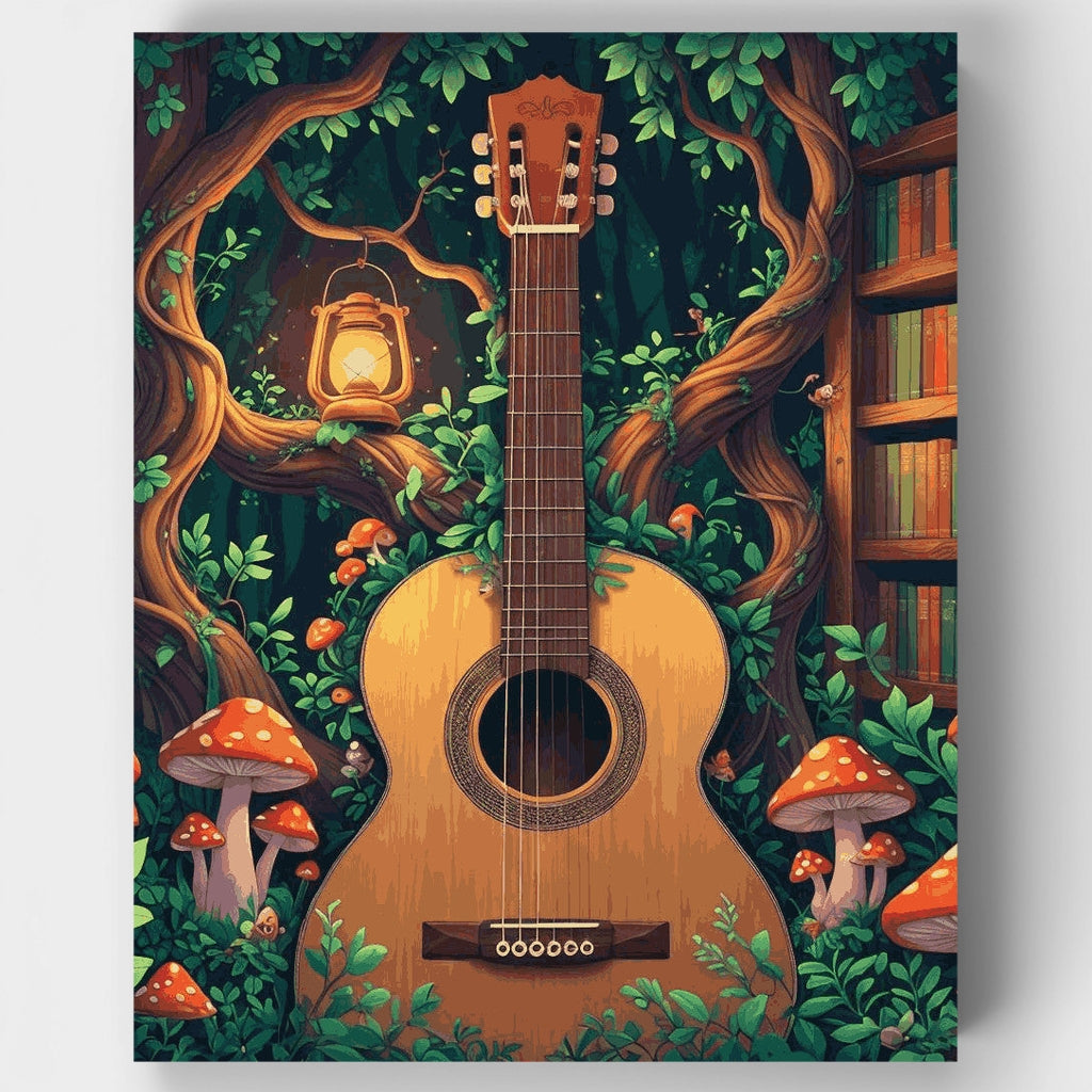 Enchanted Forest Guitar - Paint by Numbers Kit