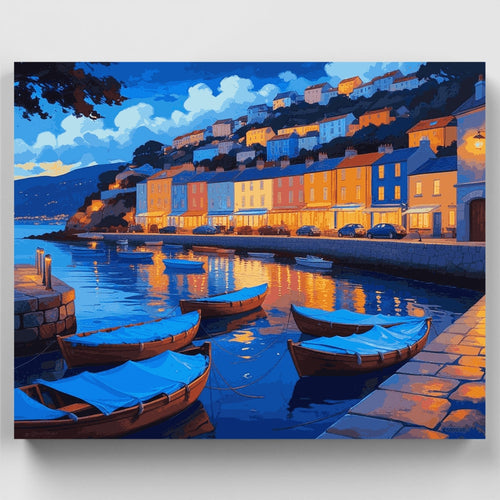 Coastal Harbor Evening - Paint by Numbers Kit