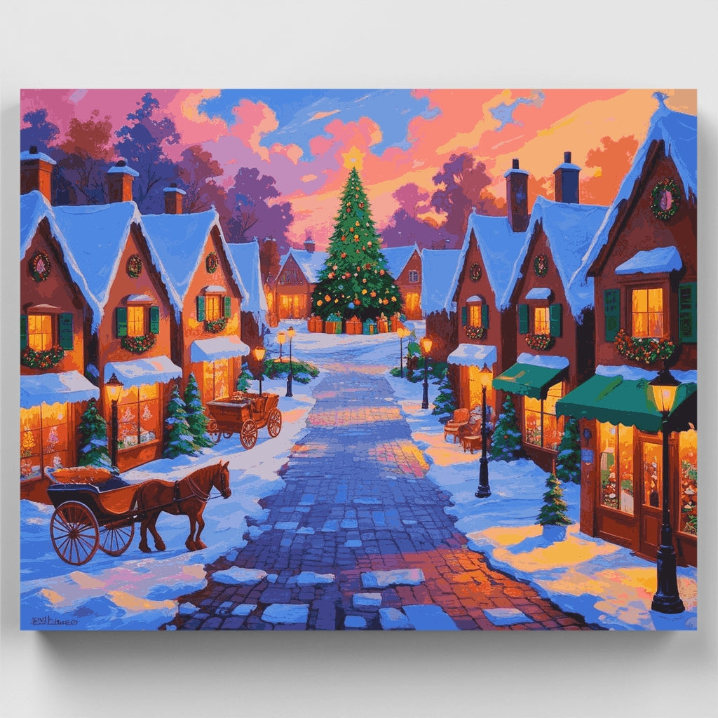 Villa navideña - Kit de pintura por números — Estándar
