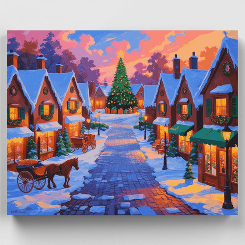 Christmas Village - Paint by Numbers Kit