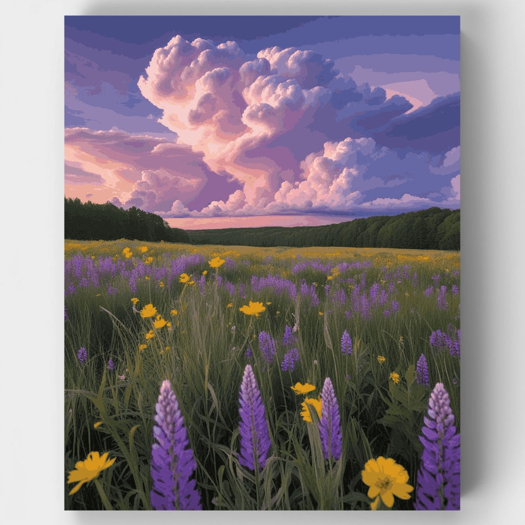 Wildflower Meadow at Sunset - Paint by Numbers Kit