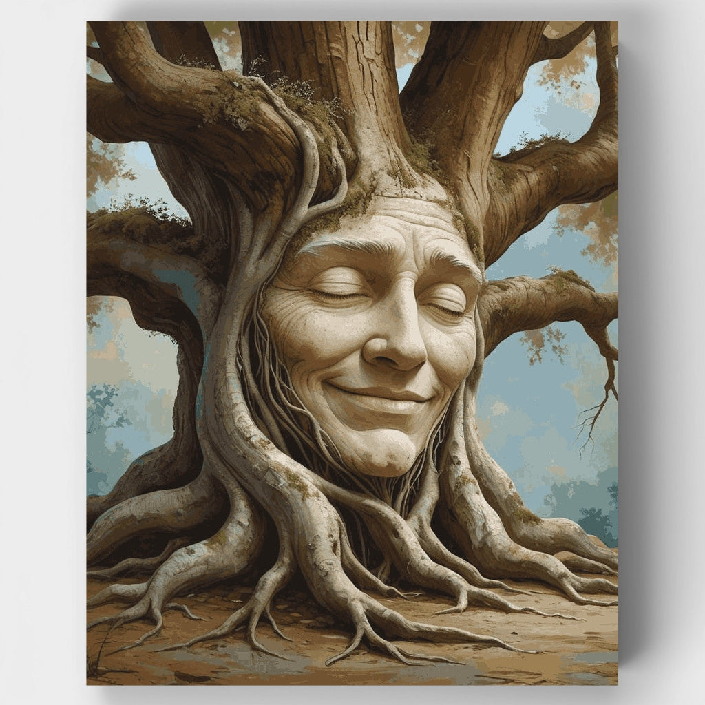 Kit de pintura por números - Rostro de árbol místico — Estándar