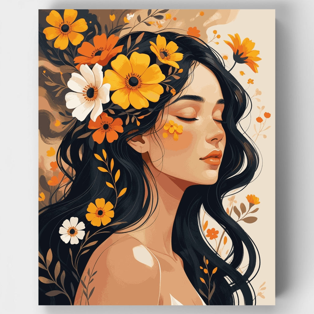 Floral Harmony - Paint by Numbers Kit