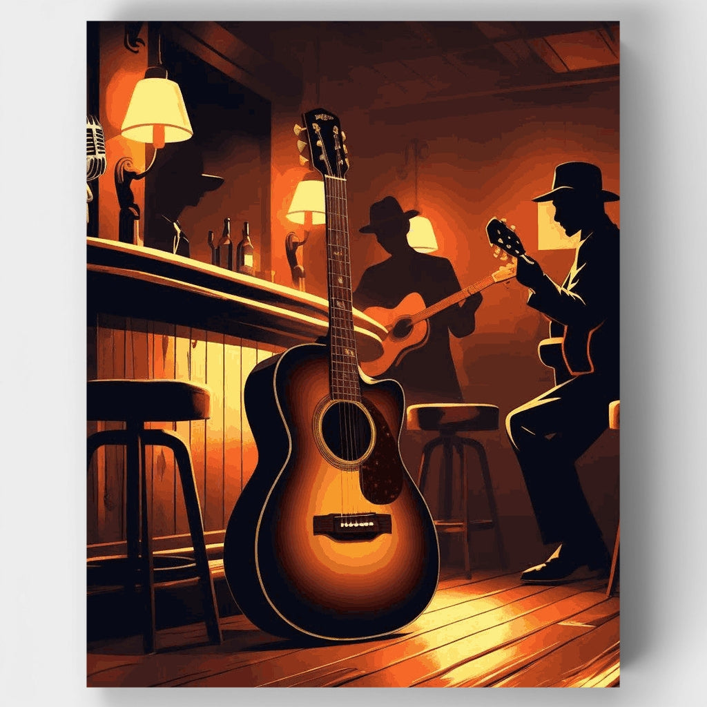 Siluetas de club de jazz - Kit de pintura por números — Estándar