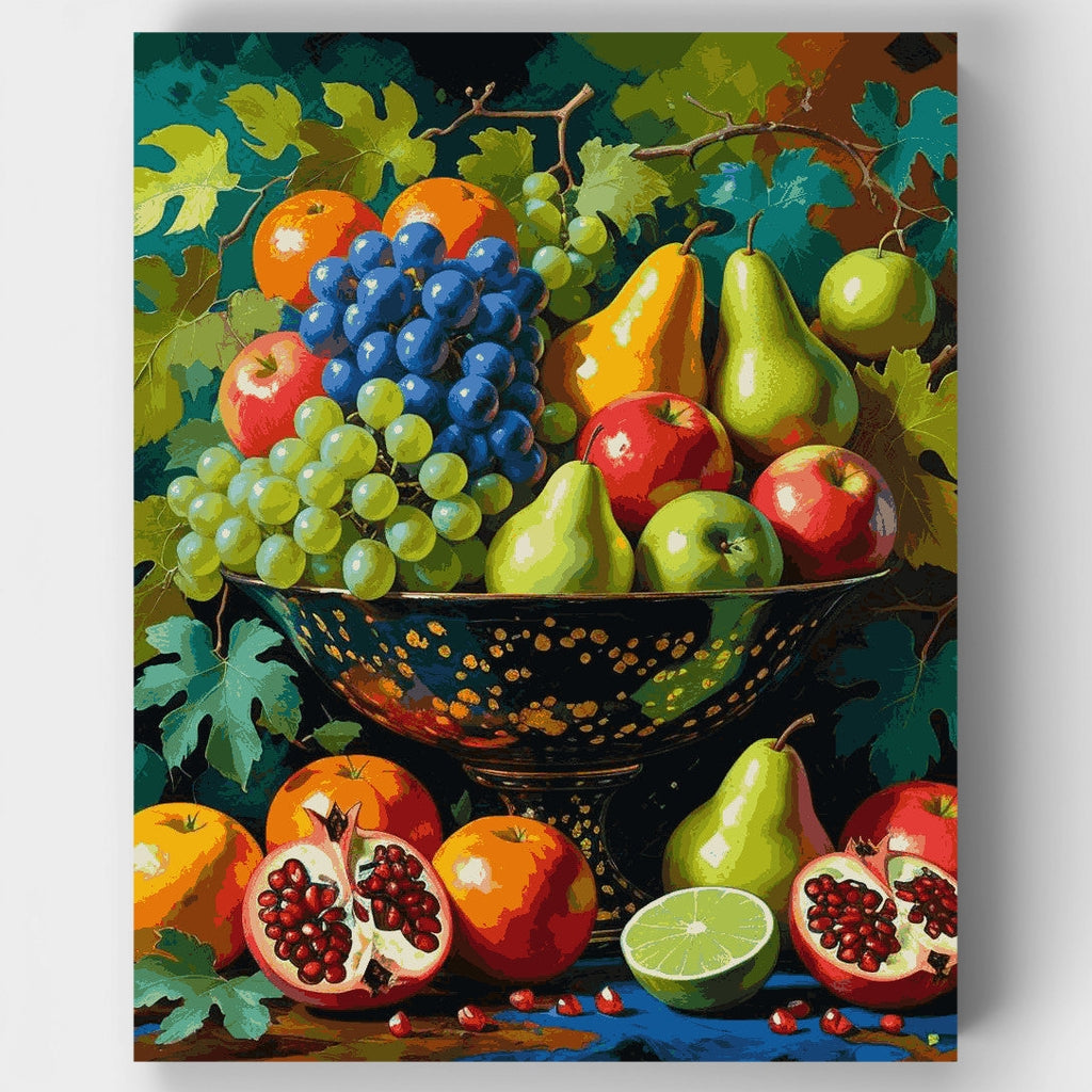 Bodegón de Cosecha Abundante - Kit de Pintura por Números — Estándar