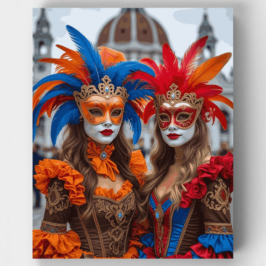 Venetian Carnival Masks - Paint by Numbers Kit