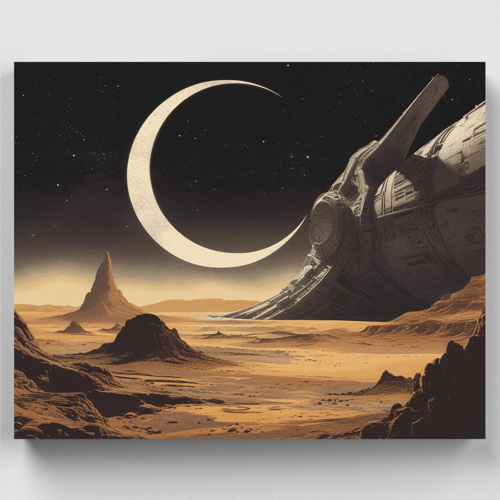 Kit de pintura por números - Choque de planeta alienígena — Estándar