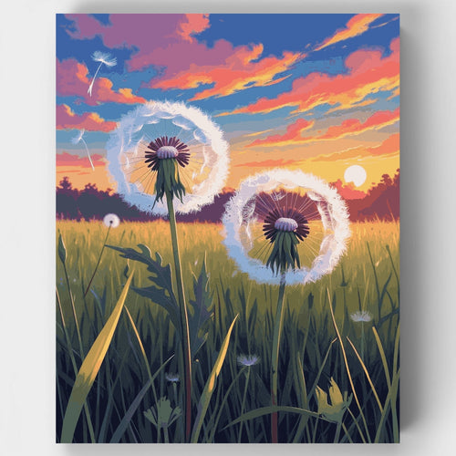 Dandelion Dreams at Sunset - Paint by Numbers Kit
