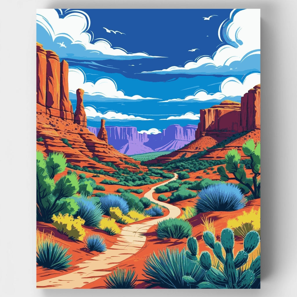 Aventura en el Cañón del Desierto - Kit de pintura por números — Estándar