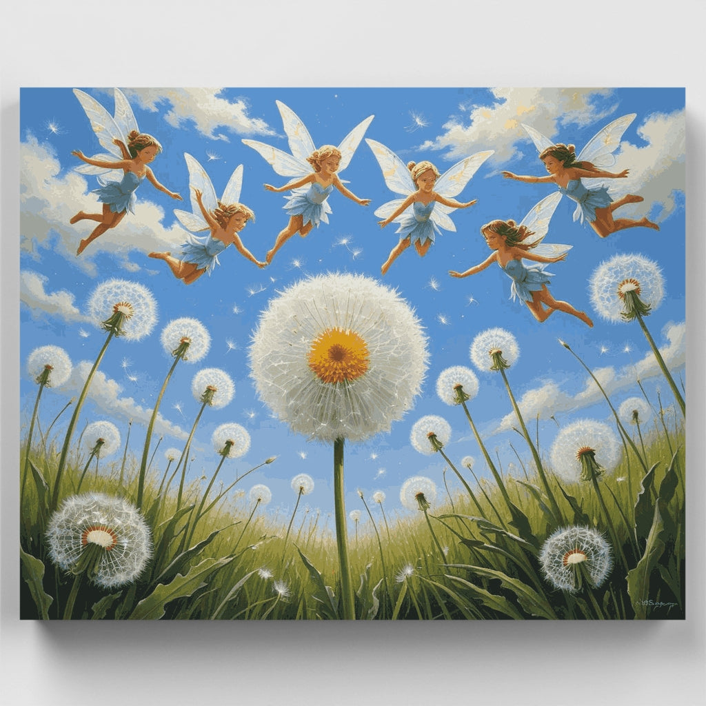 Fairy Dandelion Dreams - Paint by Numbers Kit
